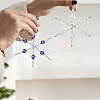 6Pcs 2 Styles Snowflake Glass Pendant Decoration HJEW-GO00048-4