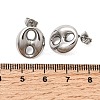 6 Pairs 304 Stainless Steel Stud Earrings EJEW-P340-02P-5