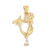 Brass Micro Pave Cubic Zirconia Pendants KK-D317-124G-1