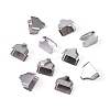 Unicraftale 200Pcs 304 Stainless Steel Folding Crimp Ends STAS-UN0037-49-2