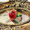 Oval Lab Grown Red Corundum Rings FS-WG323B2-01-3