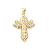 Brass Micro Pave Cubic Zirconia Pendants KK-S510-14G-1