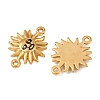 304 Stainless Steel Enamel Sun Connector Charms STAS-C150-08G-2