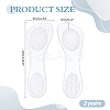 2 Pairs Transparent Silicone Ball-of-Foot Cushions for High-heeled Shoes AJEW-ME0001-54-2