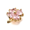 Brass Micro Pave Clear Cubic Zirconia Pendants KK-U065-01B-G-2
