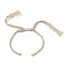 Braided Cotton Cord Bracelet Making MAK-L043-02G-06-1