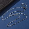 304 Stainless Steel Peanut Link Chain Necklaces for Women NJEW-U050-03P-3