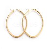 201 Stainless Steel Hoop Earrings LS-EJEW-A053-06A-G-1