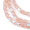 Electroplate Glass Beads Strands EGLA-D031-01Y-5