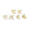 Raw Rough Natural Lemon Quartz Stud Earrings EJEW-R148-01LG-04-1