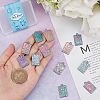 12Pcs 6 Style Rack Plating Rainbow Color Alloy Pendants FIND-CA0004-52-3