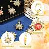 6Pcs 6 Colors Rack Plating Brass Pendants KK-CJ0002-42-3