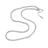 Rack Plating Brass Textured Teardrop Link Chain Necklaces for Women NJEW-K382-07P-1