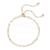 Brass Cable & Figaro Chain Slider Bracelets for Women BJEW-JB13156-2