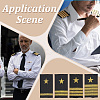 4 Pairs 4 Styles Polyester Public Security Star Epaulettes DIY-BC0015-73-5