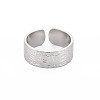 Non-Tarnish 304 Stainless Steel Flat with Word Love Open Cuff Ring for Women RJEW-S405-205P-1