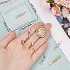 9Pcs 3 Colors Brass with Cubic Zirconia Fold Over Clasps ZIRC-BBC0002-68-3
