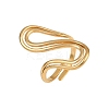 304 Stainless Steel Open Cuff Rings for Women RJEW-K303-06G-2