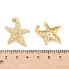 Brass Clear Cubic Zirconia Stud Earrings EJEW-Q017-05A-G-5