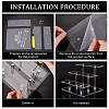 3-Tier Transparent Acrylic Minifigure Display Risers ODIS-WH0002-49-3