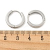 Tarnish Resistant Frosted 304 Stainless Steel Huggie Hoop Earrings for Women EJEW-C096-31B-P-4