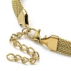 PVD Vacuum Plating 202 Stainless Steel Flat Round Link Chain Bracelets BJEW-M317-04G-3