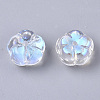 Electroplate Transparent Glass Beads GLAA-N035-07A-E01-2