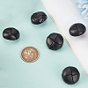 12Pcs 1-Hole Cowhide Shank Buttons BUTT-CL0001-06B-7