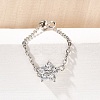 925 Sterling Silver Micro Pave Cubic Zirconia Slide Rings RJEW-R016-02P-02-2