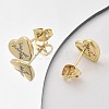 Rack Plating Brass Micro Pave Clear Cubic Zirconia Stud Earrings EJEW-K299-01G-X-3