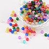 Mixed Crackle Glass Beads X-CCG-Q001-4mm-M-1