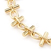 Brass Bar Link Chain Bracelets BJEW-JB06004-2