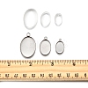 DIY Oval 304 Stainless Steel Pendant Making Kits DIY-FS0008-29-5