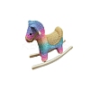 Plastic Racking Horse Miniature Ornaments PW-WG61F5C-02-1