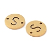 PVD Vacuum Plating 201 Stainless Steel Hollow Flat Round Links FIND-R149-03S-G-2