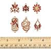 36Pcs 6 Styles Alloy Enamel Connector Charms FIND-FS0004-46B-5