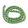 Opaque Solid Color Glass Beads Strands GLAA-E409-03C-2