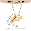 1pc Brass Chain with Alloy Letter Pendants Necklaces NJEW-LP0001-41F-G-2
