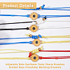 10Pcs 5 Colors Alloy Sunflower Link Bracelets Set BJEW-FI0001-62-4