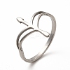 Non-Tarnish 304 Stainless Steel Hollow Out Arrow Finger Ring for Women RJEW-K239-07P-3