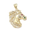 Brass Micro Pave Cubic Zirconia Pendants KK-F930-28A-G-1