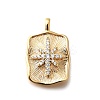 Brass Micro Pave Cubic Zirconia Pendants KK-M318-37G-1