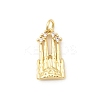 Brass Micro Pave Clear Cubic Zirconia Pendants KK-Z147-15G-1