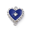 304 Stainless Steel Enamel Heart Connector Charms STAS-M110-04P-2