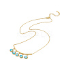 316 Stainless Steel Cable Chain Pendants Necklace with Chain Extender & Lobster Claw Clasp LS-NJEW-I120-01B-1