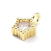 Rack Plating Brass Micro Pave Cubic Zirconia Pendants KK-P247-12G-2