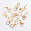 Ion Plating(IP) 304 Stainless Steel Lobster Claw Clasps STAS-P139-A17-G-2