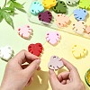 18Pcs 18 Colors Monstera Leaf Food Grade Eco-Friendly Silicone Beads SIL-CJ0002-76-4