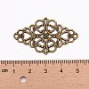 Tibetan Style Alloy Rhombus Filigree Joiners Links LS-X-TIBE-5377-AB-FF-4