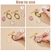 4Pcs Iron Brooch JEWB-FH00032-3